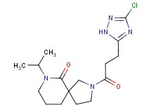 2-[3-(3-chloro-1H-1,2,4-triazol-5-yl)propanoyl]-7-isopropyl-2,7-diazaspiro[4.5]decan-6-one