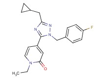 4-[3-(cyclopropylmethyl)-1-(4-fluorobenzyl)-1H-1,2,4-triazol-5-yl]-1-ethylpyridin-2(1H)-one