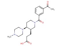 3-[(3R*,4S*)-1-(3-acetylbenzoyl)-4-(4-methylpiperazin-1-yl)piperidin-3-yl]propanoic acid