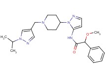 N-(1-{1-[(1-isopropyl-1H-pyrazol-4-yl)methyl]-4-piperidinyl}-1H-pyrazol-5-yl)-2-methoxy-2-phenylacetamide
