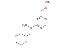 N-(1,4-dioxan-2-ylmethyl)-6-(methoxymethyl)-N-methylpyrimidin-4-amine