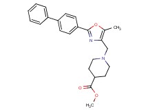 methyl 1-{[2-(4-biphenylyl)-5-methyl-1,3-oxazol-4-yl]methyl}-4-piperidinecarboxylate