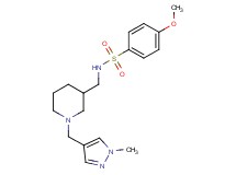 4-methoxy-N-({1-[(1-methyl-1H-pyrazol-4-yl)methyl]-3-piperidinyl}methyl)benzenesulfonamide