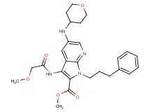 methyl 3-[(methoxyacetyl)amino]-1-(3-phenylpropyl)-5-(tetrahydro-2H-pyran-4-ylamino)-1H-pyrrolo[2,3-b]pyridine-2-carboxylate