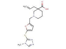 3-allyl-1-({5-[(4-methyl-4H-1,2,4-triazol-3-yl)thio]-2-furyl}methyl)piperidine-3-carboxylic acid