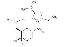 (3S*,4R*)-1-[(1-ethyl-3-isopropyl-1H-pyrazol-5-yl)carbonyl]-3-isobutyl-4-methylpiperidin-4-ol