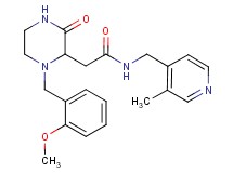 2-[1-(2-methoxybenzyl)-3-oxo-2-piperazinyl]-N-[(3-methyl-4-pyridinyl)methyl]acetamide