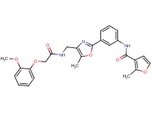 N-{3-[4-({[(2-methoxyphenoxy)acetyl]amino}methyl)-5-methyl-1,3-oxazol-2-yl]phenyl}-2-methyl-3-furamide