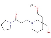 {3-(2-methoxyethyl)-1-[3-oxo-3-(1-pyrrolidinyl)propyl]-3-piperidinyl}methanol
