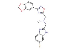 1-[3-(1,3-benzodioxol-5-yl)-1,2,4-oxadiazol-5-yl]-N-[(6-fluoro-1H-benzimidazol-2-yl)methyl]-N-methylmethanamine