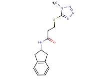 N-(2,3-dihydro-1H-inden-2-yl)-3-[(1-methyl-1H-tetrazol-5-yl)thio]propanamide