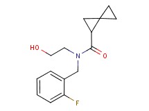 N-(2-fluorobenzyl)-N-(2-hydroxyethyl)spiro[2.2]pentane-1-carboxamide
