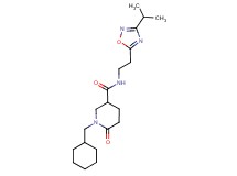 1-(cyclohexylmethyl)-N-[2-(3-isopropyl-1,2,4-oxadiazol-5-yl)ethyl]-6-oxo-3-piperidinecarboxamide
