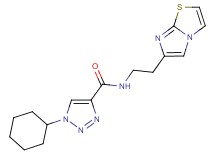 1-cyclohexyl-N-(2-imidazo[2,1-b][1,3]thiazol-6-ylethyl)-1H-1,2,3-triazole-4-carboxamide