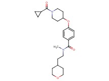 4-{[1-(cyclopropylcarbonyl)-4-piperidinyl]oxy}-N-methyl-N-[2-(tetrahydro-2H-pyran-4-yl)ethyl]benzamide