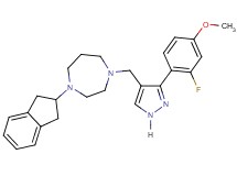 1-(2,3-dihydro-1H-inden-2-yl)-4-{[3-(2-fluoro-4-methoxyphenyl)-1H-pyrazol-4-yl]methyl}-1,4-diazepane