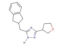 5-(2,3-dihydro-1H-inden-2-ylmethyl)-3-(tetrahydrofuran-3-yl)-1H-1,2,4-triazole