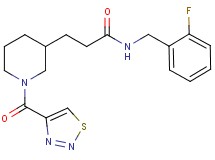 N-(2-fluorobenzyl)-3-[1-(1,2,3-thiadiazol-4-ylcarbonyl)-3-piperidinyl]propanamide
