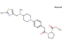methyl 1-{[4-(4-{methyl[(2-methyl-1,3-thiazol-4-yl)methyl]amino}-1-piperidinyl)phenyl]acetyl}-L-prolinate