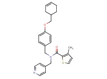 N-[4-(3-cyclohexen-1-ylmethoxy)benzyl]-3-methyl-N-(4-pyridinylmethyl)-2-thiophenecarboxamide