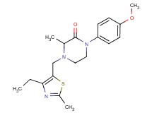 4-[(4-ethyl-2-methyl-1,3-thiazol-5-yl)methyl]-1-(4-methoxyphenyl)-3-methyl-2-piperazinone