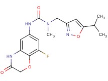 N'-(8-fluoro-3-oxo-3,4-dihydro-2H-1,4-benzoxazin-6-yl)-N-[(5-isopropylisoxazol-3-yl)methyl]-N-methylurea