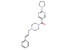 5-({4-[(2E)-3-phenylprop-2-en-1-yl]piperazin-1-yl}carbonyl)-2-pyrrolidin-1-ylpyrimidine