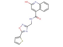 2-hydroxy-N-{[5-(2-thienyl)-1,2,4-oxadiazol-3-yl]methyl}-4-quinolinecarboxamide
