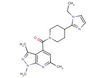 4-{[4-(1-ethyl-1H-imidazol-2-yl)-1-piperidinyl]carbonyl}-1,3,6-trimethyl-1H-pyrazolo[3,4-b]pyridine