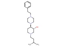 (3R*,4R*)-1-(3-methylbutyl)-4-[4-(2-phenylethyl)-1-piperazinyl]-3-piperidinol