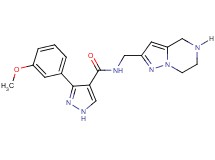 3-(3-methoxyphenyl)-N-(4,5,6,7-tetrahydropyrazolo[1,5-a]pyrazin-2-ylmethyl)-1H-pyrazole-4-carboxamide hydrochloride