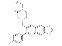 1-ethyl-4-{[6-(4-fluorophenyl)[1,3]dioxolo[4,5-g]quinolin-7-yl]methyl}-2-piperazinone