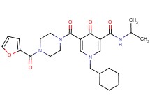 1-(cyclohexylmethyl)-5-{[4-(2-furoyl)-1-piperazinyl]carbonyl}-N-isopropyl-4-oxo-1,4-dihydro-3-pyridinecarboxamide