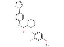 1-(2-fluoro-4-methoxybenzyl)-N-[4-(1H-pyrazol-1-yl)phenyl]-2-piperidinecarboxamide