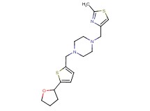 1-[(2-methyl-1,3-thiazol-4-yl)methyl]-4-{[5-(tetrahydrofuran-2-yl)-2-thienyl]methyl}piperazine