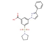 3-(3-phenyl-1H-pyrazol-1-yl)-5-(pyrrolidin-1-ylsulfonyl)benzoic acid