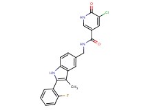 5-chloro-N-{[2-(2-fluorophenyl)-3-methyl-1H-indol-5-yl]methyl}-6-oxo-1,6-dihydropyridine-3-carboxamide