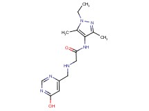 N-(1-ethyl-3,5-dimethyl-1H-pyrazol-4-yl)-2-{[(6-hydroxypyrimidin-4-yl)methyl]amino}acetamide