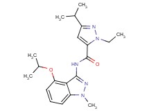 1-ethyl-N-(4-isopropoxy-1-methyl-1H-indazol-3-yl)-3-isopropyl-1H-pyrazole-5-carboxamide