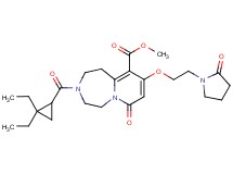 methyl 3-[(2,2-diethylcyclopropyl)carbonyl]-7-oxo-9-[2-(2-oxo-1-pyrrolidinyl)ethoxy]-1,2,3,4,5,7-hexahydropyrido[1,2-d][1,4]diazepine-10-carboxylate