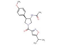 N-[(3S*,4R*)-1-[(5-isopropyl-3-isoxazolyl)carbonyl]-4-(4-methoxyphenyl)-3-pyrrolidinyl]acetamide