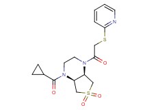(4aR*,7aS*)-1-(cyclopropylcarbonyl)-4-[(pyridin-2-ylthio)acetyl]octahydrothieno[3,4-b]pyrazine 6,6-dioxide