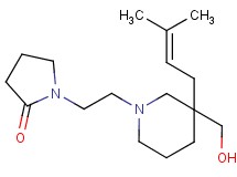 1-{2-[3-(hydroxymethyl)-3-(3-methyl-2-buten-1-yl)-1-piperidinyl]ethyl}-2-pyrrolidinone