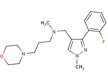 N-{[3-(2-fluorophenyl)-1-methyl-1H-pyrazol-4-yl]methyl}-N-methyl-3-(4-morpholinyl)-1-propanamine