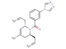 (2S*,6S*)-2,6-diallyl-4-methyl-1-[3-(4H-1,2,4-triazol-4-yl)benzoyl]-1,2,3,6-tetrahydropyridine