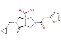 (3aS*,6aS*)-2-(cyclopropylmethyl)-1-oxo-5-(2-thienylacetyl)hexahydropyrrolo[3,4-c]pyrrole-3a(1H)-carboxylic acid