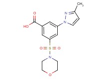 3-(3-methyl-1H-pyrazol-1-yl)-5-(morpholin-4-ylsulfonyl)benzoic acid