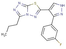 6-[3-(3-fluorophenyl)-1H-pyrazol-4-yl]-3-propyl[1,2,4]triazolo[3,4-b][1,3,4]thiadiazole