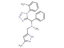 N-methyl-1-[1-(2-methylphenyl)-1H-tetrazol-5-yl]-N-[(3-methyl-1H-pyrazol-5-yl)methyl]-1-phenylmethanamine