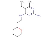 5-ethyl-6-methyl-N~4~-[2-(tetrahydro-2H-pyran-2-yl)ethyl]pyrimidine-2,4-diamine